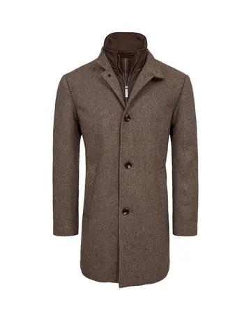 Gino Marcello Mens wool coat modern fit 