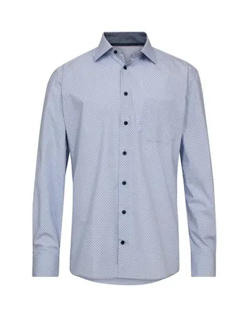 Black Blue Mens shirt l/s regular fit 