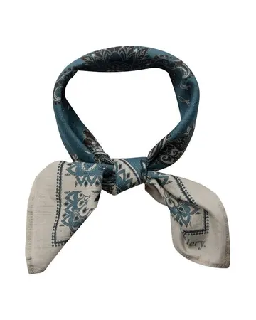 Mos Mosh MMGNeckerchief Voile Ocean Paisley Blå