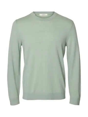 SELECTED SLHTRAY LS KNIT MERINO CREW NECK NO Grøn