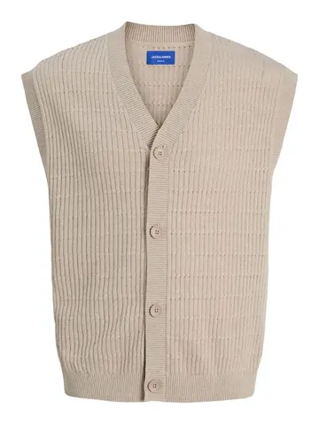 Jack & Jones JORSUMMER KNIT CARDIGAN VEST STYD S Brun