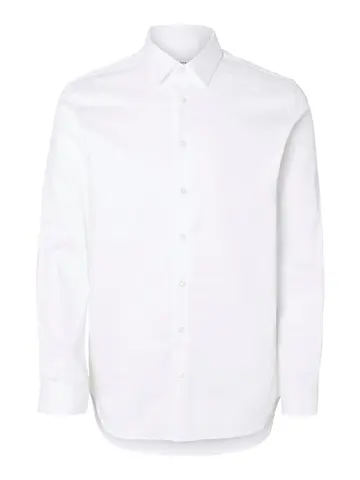 SELECTED SLHSLIM-PERFORMANCE SHIRT LS NOOS Hvid