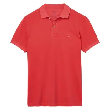 GANT SUNBLEACHED PIQUE RUGGER Rød
