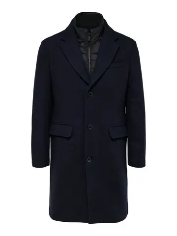 SELECTED SLHJOSEPH WOOL COAT NOOS Blå