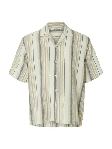 SELECTED SLHRLXCAL SS SHIRT RESORT Hvid