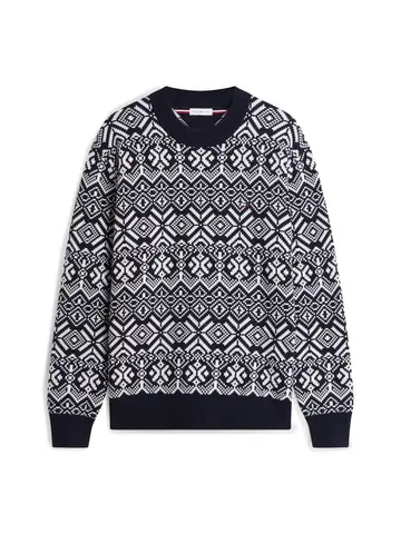 Tommy Hilfiger AOP FAIRISLE COTTON CREW NECK Blå