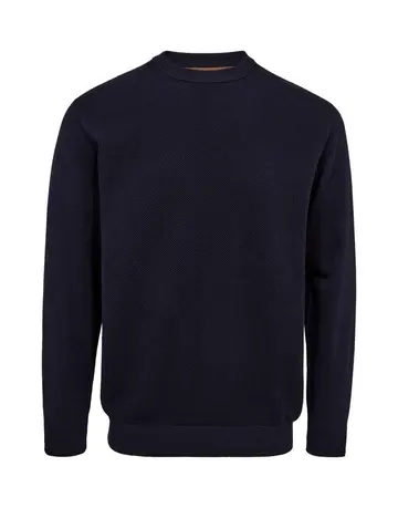 Black Blue O-neck knit 
