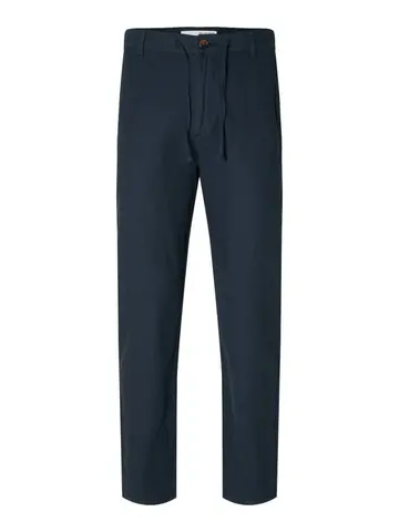 SELECTED SLH172-SLIMTAPE BRODY LINEN PANT NO Blå