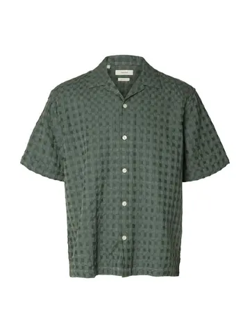 SELECTED SLHRLXMONTY TEXTURE SS SHIRT Grøn