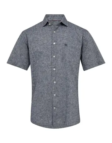 Thomas Regency s/s regular fit linen Navy