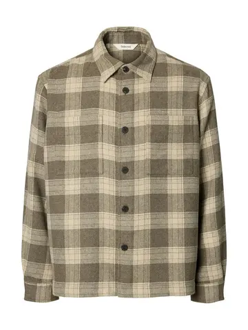 SELECTED SLMOLE-PABLO WOOL BLEND OVERSHIRT N Grå