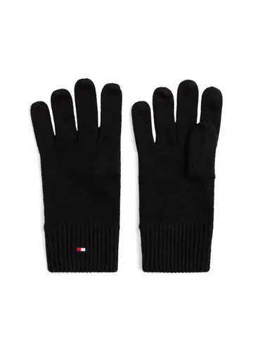 Tommy Hilfiger ESSENTIALS FLAG GLOVES Sort