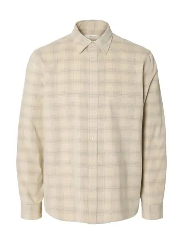 SELECTED SLMREGCLAUS CORD YD CHECK LS SHIRT 