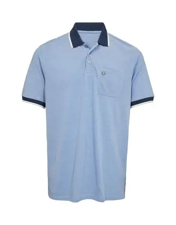 Garant Casual Polo 2-tone reg. fit Lysblå