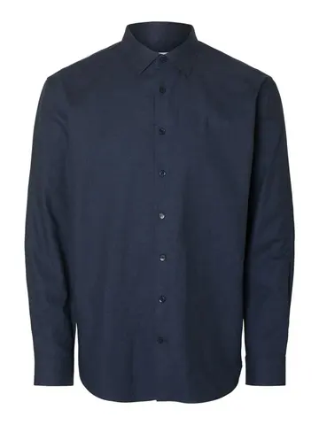SELECTED SLHREG-LEO HEATHER SHIRT LS NOOS Blå