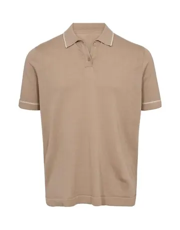 Garant Signatur Mens polo knit modern fit lysbrun