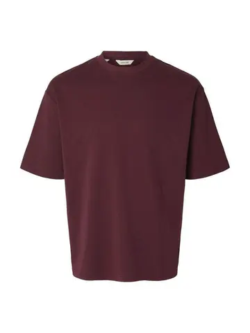 SELECTED SLHLOOSEOSCAR SS O-NECK TEE NOOS Rød