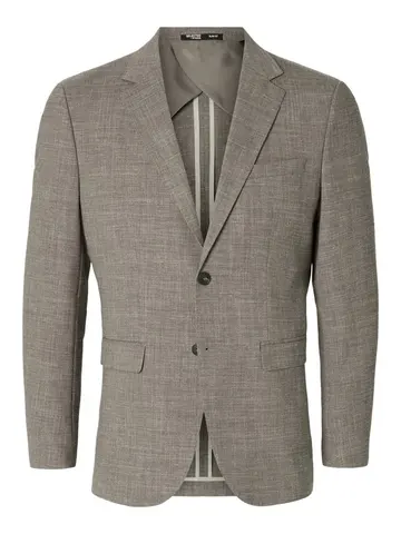SELECTED SLHSLIM-OASIS LINEN BLZ NOOS Grå