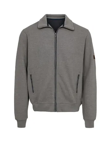 Garant Full zip casual striktrøje Lysgrå