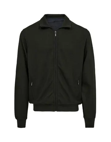Garant Full zip casual striktrøje Mørkgrøn