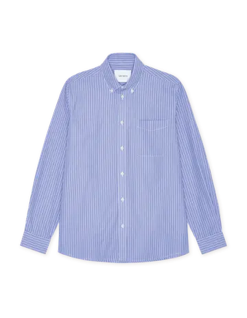 Les Deux Kent Stripe Poplin Shirt 