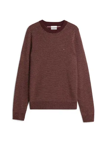 Tommy Hilfiger LAMBSWOOL CREW NECK Brun