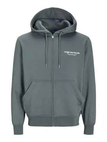 Jack & Jones JORVESTERBRO SWEAT ZIP HOOD NOOS Grå