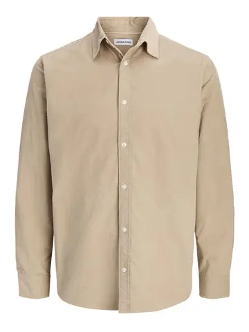 Jack & Jones JJEFIELD CORD SHIRT LS SN Grå