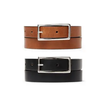 Saddler Averno Vendbart Læderbælte Sort/Cognac 0085 0085 Sort