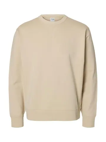 SELECTED SLHRELAXLUKE LS SWEAT CREW NECK Grå