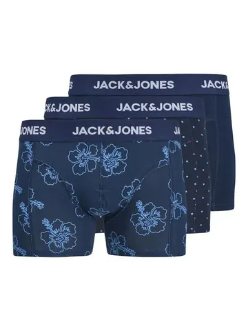 Jack & Jones JACANTHONY PRINT TRUNKS 3 PACK NOOS Blå