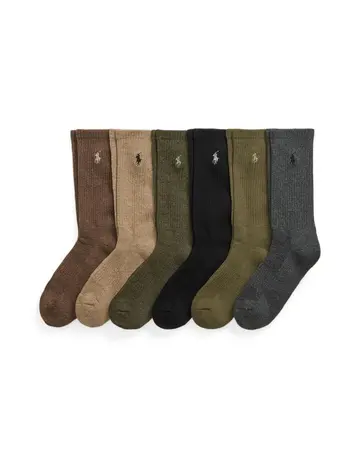 Ralph Lauren PRFRMNC CTNC-CREW SOCK-6 PACK 