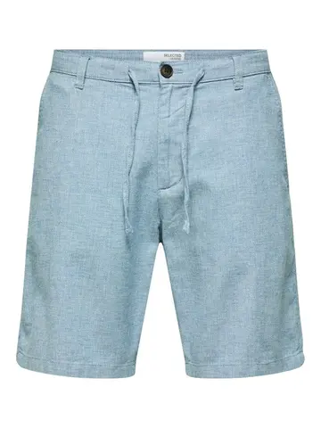 SELECTED SLHREGULAR-BRODY LINEN SHORTS NOOS Blå