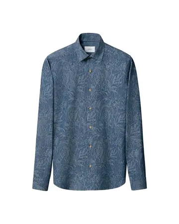 ETON Floral Denim Print Shirt 