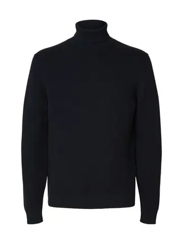 SELECTED SLHDANE LS KNIT STRUCTURE ROLL NECK 