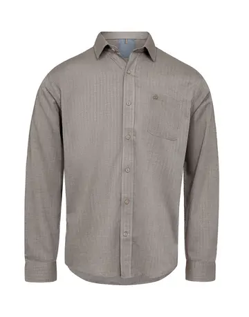 Thomas Regency Shirt l/s regular fit lysbrun