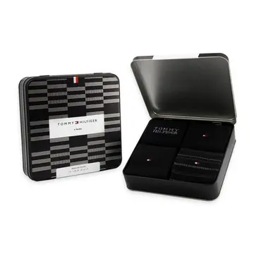 Tommy Hilfiger TH MEN SOCK 4P TIN GIFTBOX TOMMY Sort