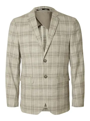 SELECTED SLHSLIM-NEIL BROWN CHECK BLZ Brun