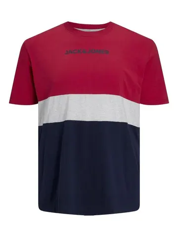Jack & Jones JJEREID BLOCKING TEE SS NOOS PLS Rød