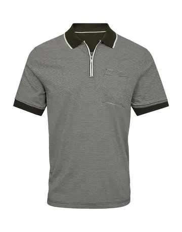 Black Blue Striped polo regular fit 