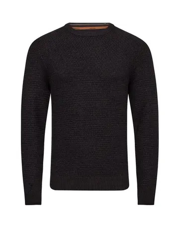 Garant O-neck modern fit Mørkbrun