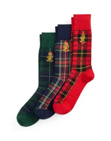 Ralph Lauren 3P CD TSEB-CREW SOCK-3 PACK 