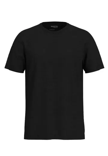 SELECTED SLHASPEN SLUB SS O-NECK TEE NOOS 