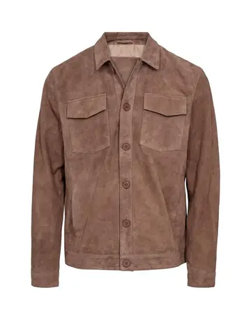 Garant Signatur Suede overshirt Brun