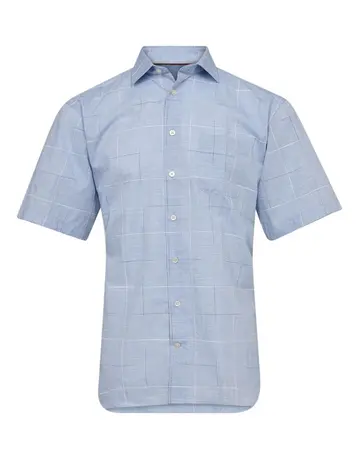 Thomas Regency s/s shirt regular fit Lysblå