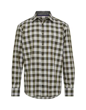 Black Blue Mens shirt l/s regular fit 