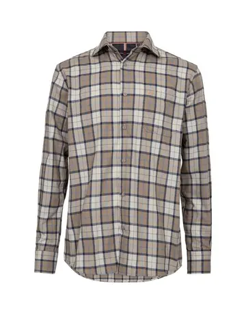 Thomas Regency Flannel shirt regular fit beige