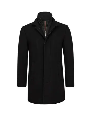 Gino Marcello Mens wool coat modern fit 