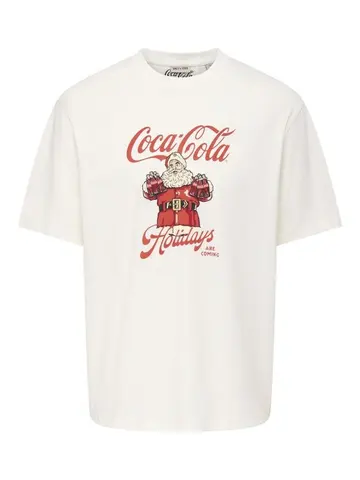 Only & Sons ONSCHRISTMAS LIFE RLX SS LIC TEE Hvid