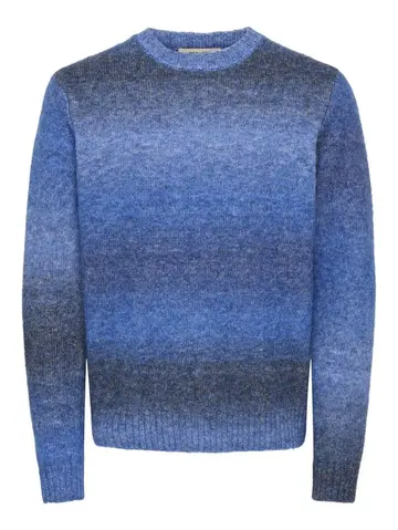 Only & Sons ONSMACK GRADIANT REG CREW KNIT Blå
